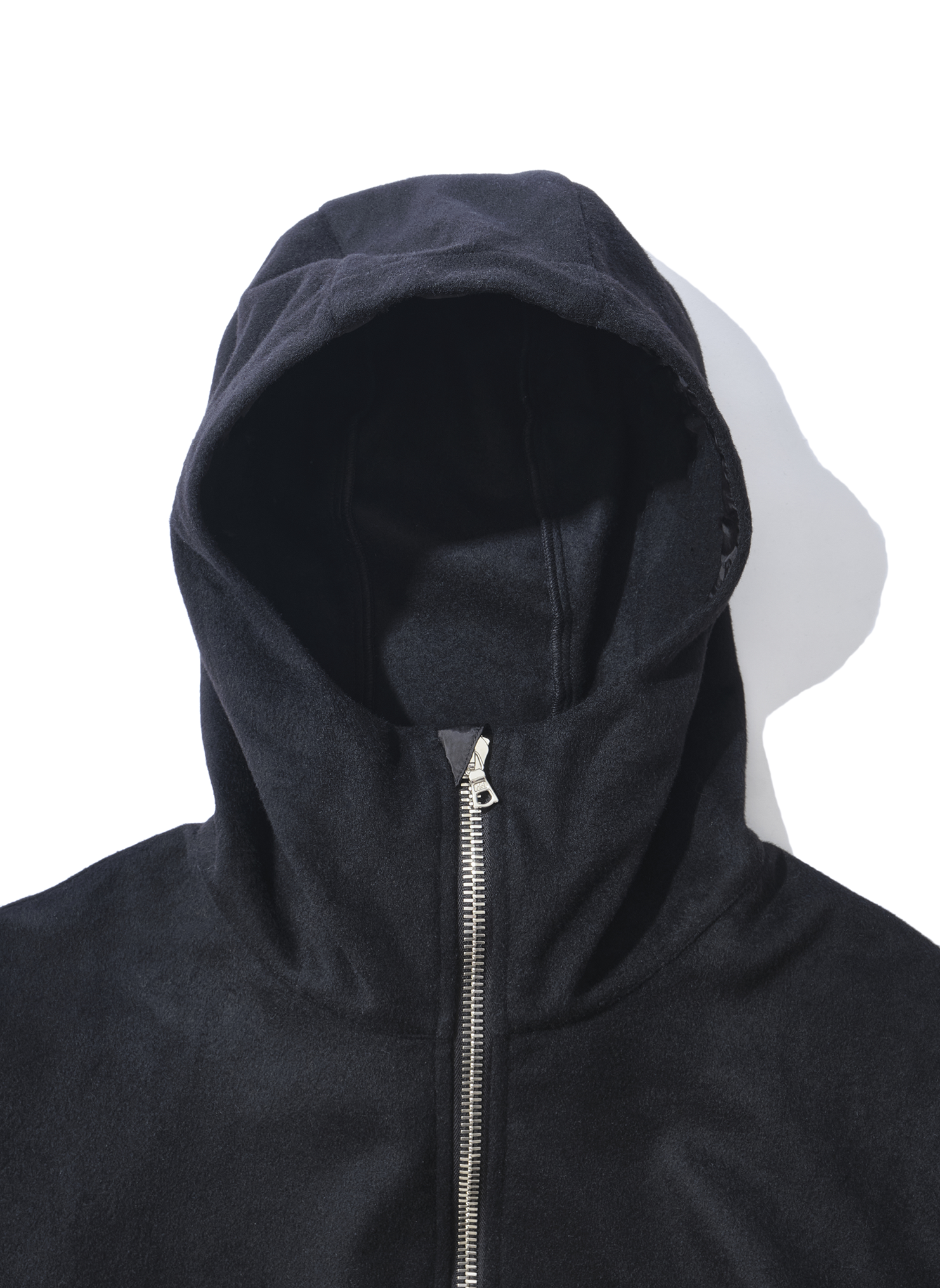 WOOL ANORAK BLACK