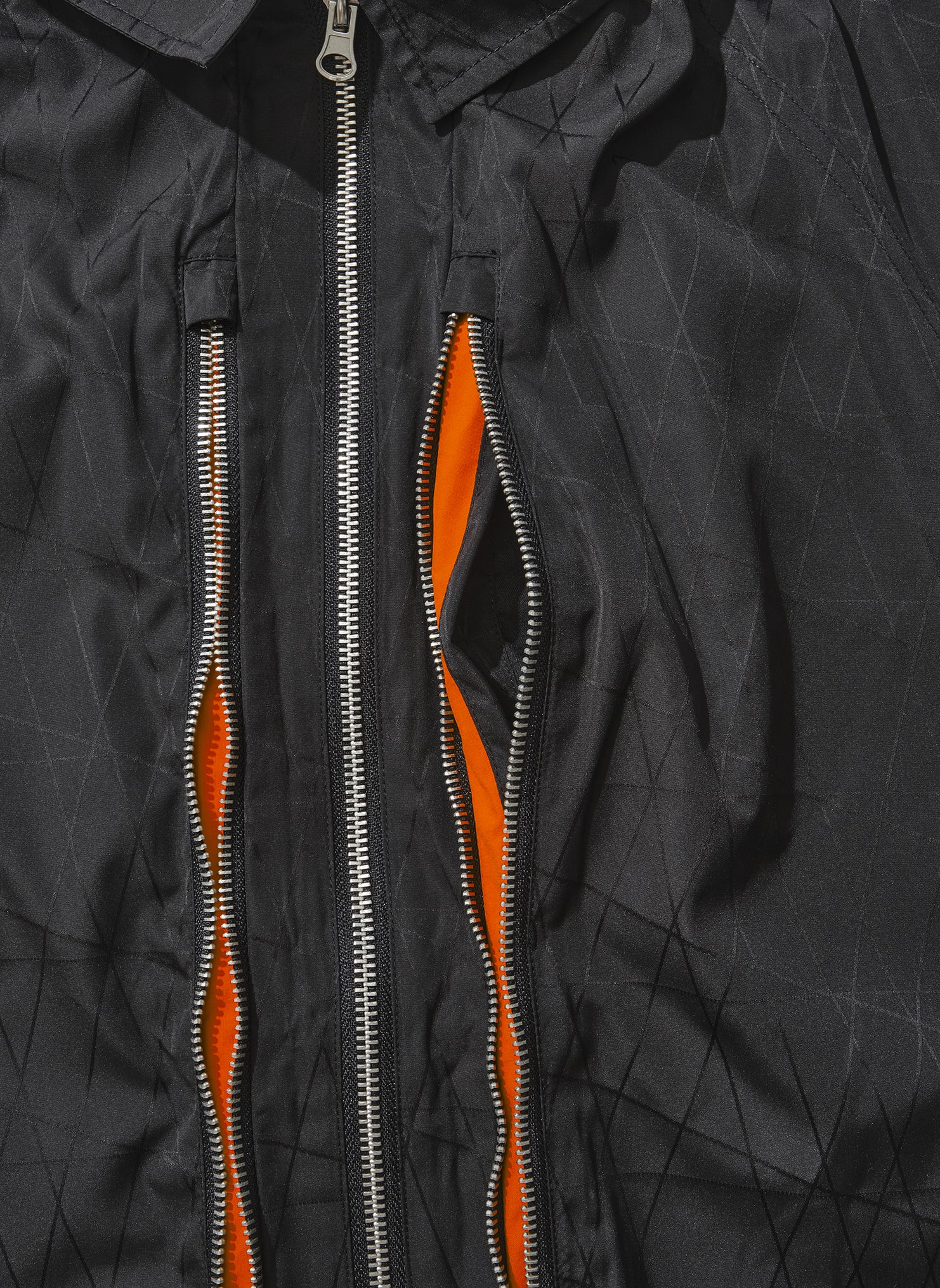 CONVERTIBLE COLLAR JACKET BLACK