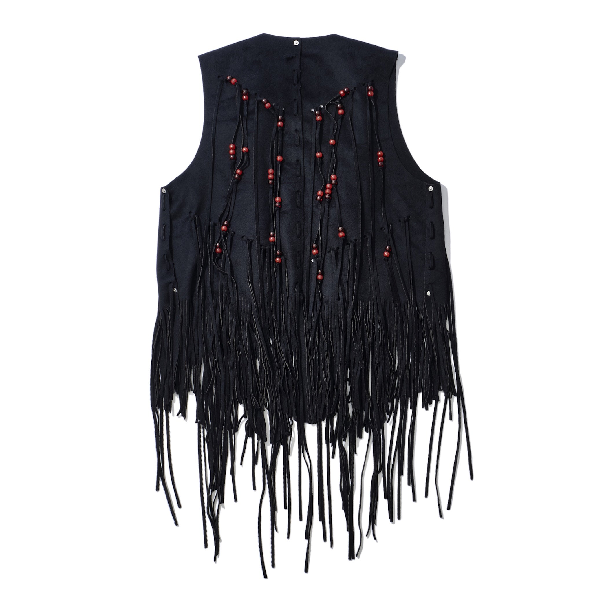 FRINGE VEST BLACK
