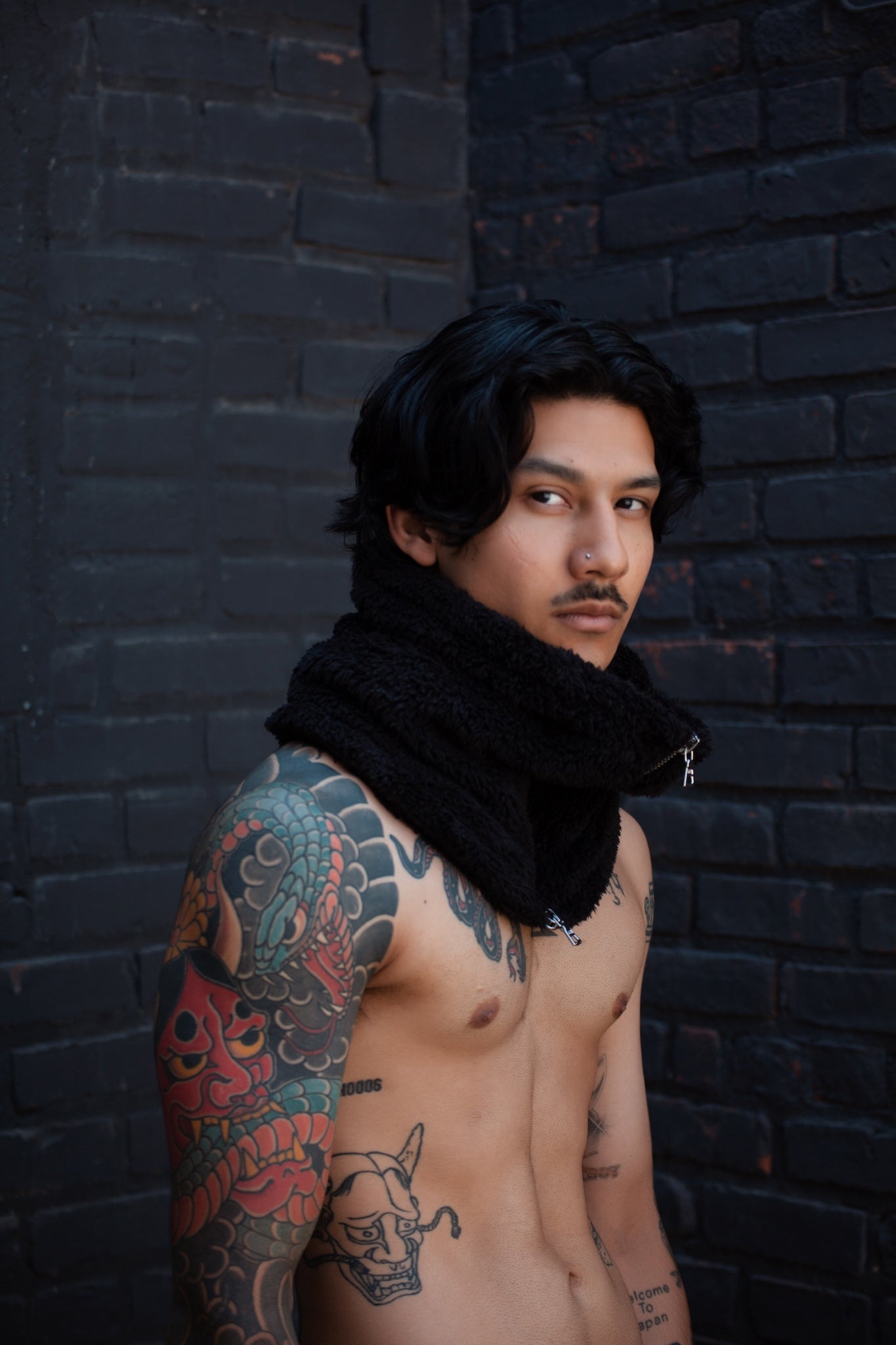 FLEECE NECK WARMER BLACK