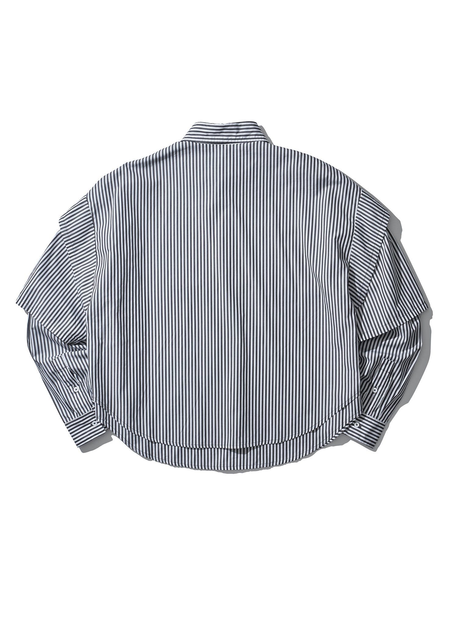 LAYERD SLEEVS SHIRT BLACK STRIPE
