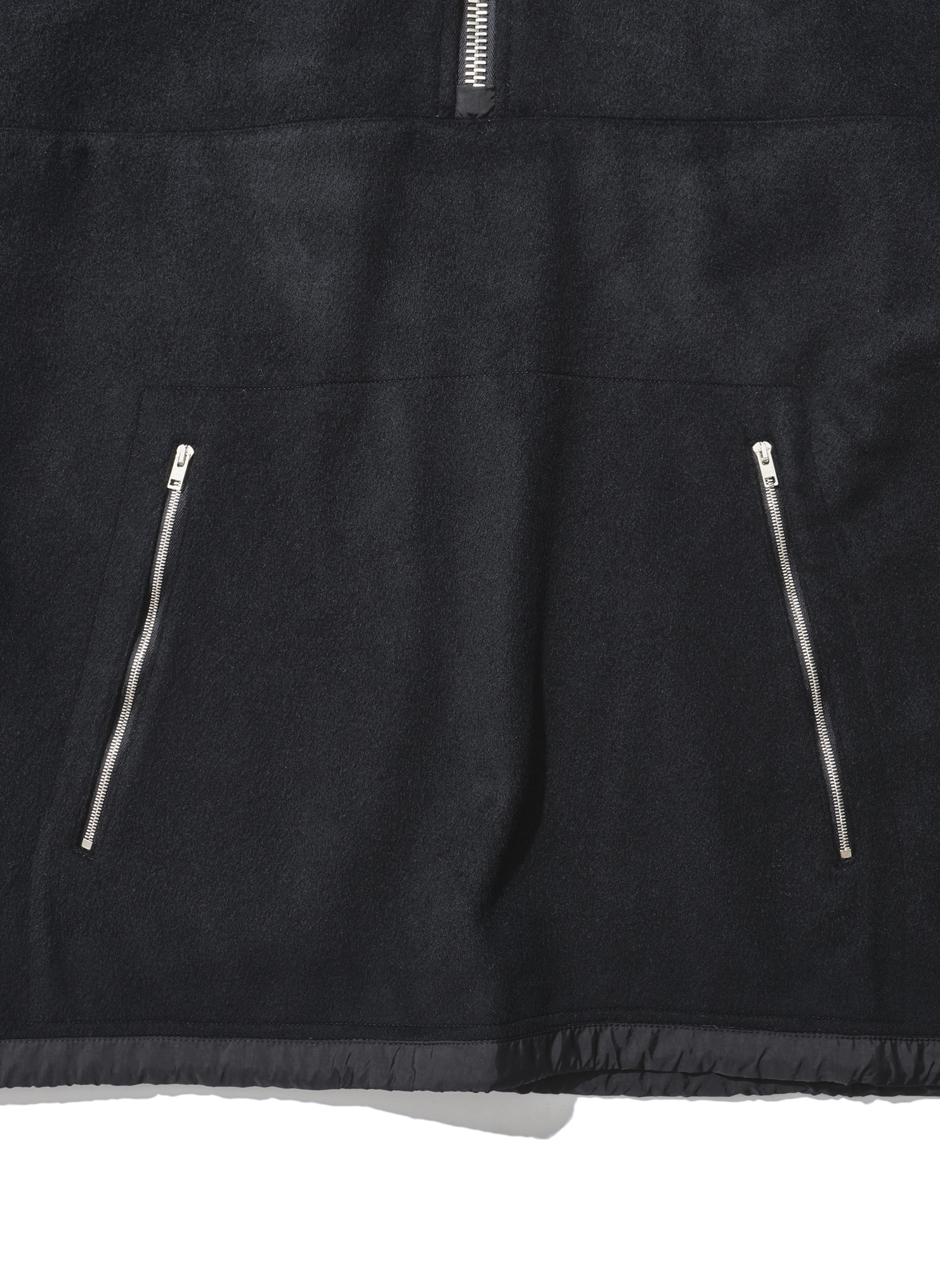 WOOL ANORAK BLACK