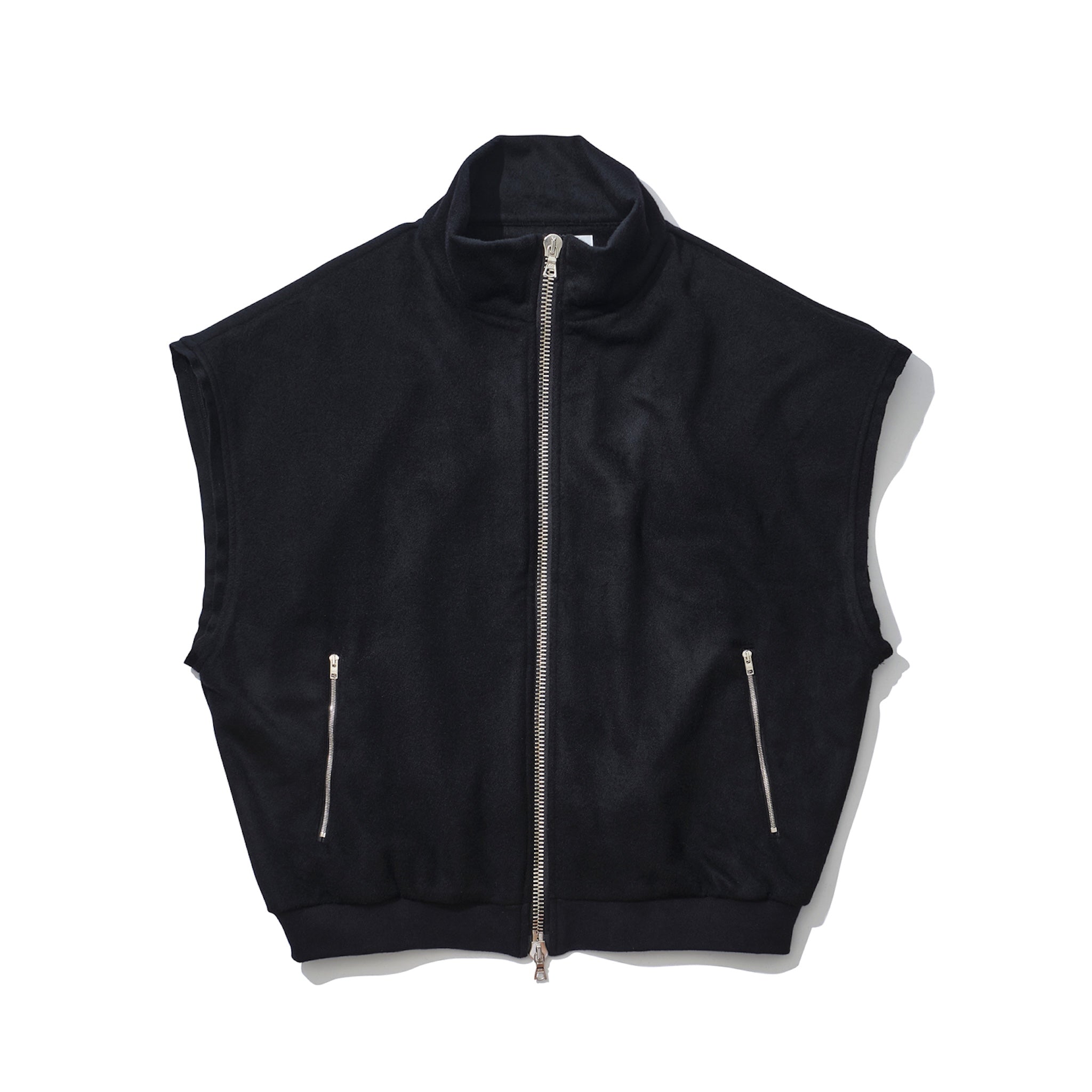 OFF SLEEVE WOOL JACKET BLACK